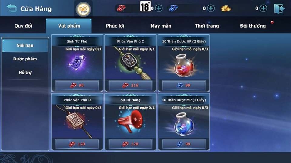 Điều kiện trang bị phong phú