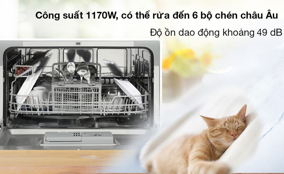 Máy rửa bát mini 6 bộ Hafele HDW-T50A