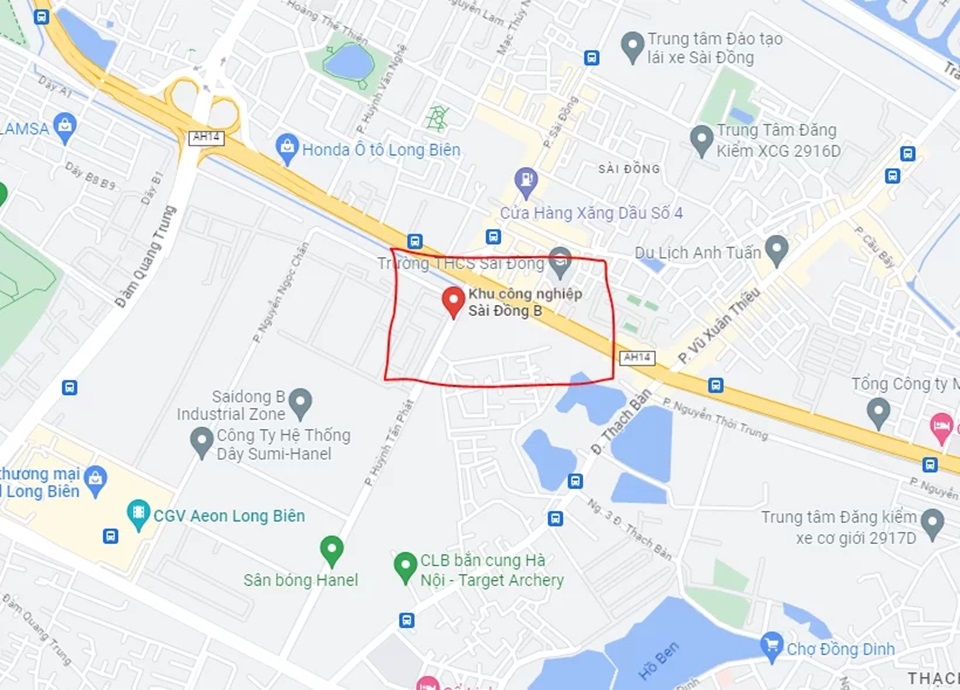 Vị trí kho Trung chuyển Hà Nội 02 của GHN trên bản đồ