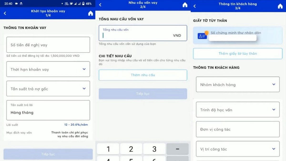cách vay tiền trên app MB Bank 4