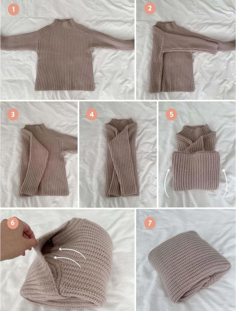 Cách gấp quần áo - Ảnh 03