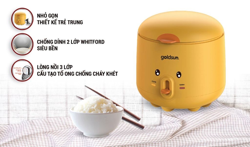 Nồi cơm điện nhỏ gọn cho ít người tốt nhất 2024, dễ sử dụng và nhiều tính năng hữu ích 2