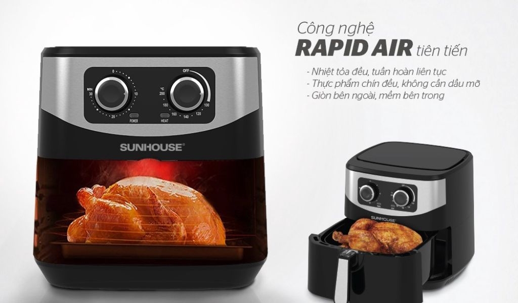 Nồi chiên chân không tốt nhất 2024, nhiều chức năng chế biến và đảm bảo tốt cho sức khỏe 5