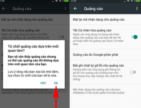 ​    ​tắt quảng cáo trên điện thoại Vivo 2