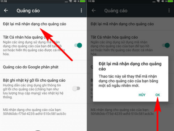 ​tắt quảng cáo trên điện thoại Vivo 3
