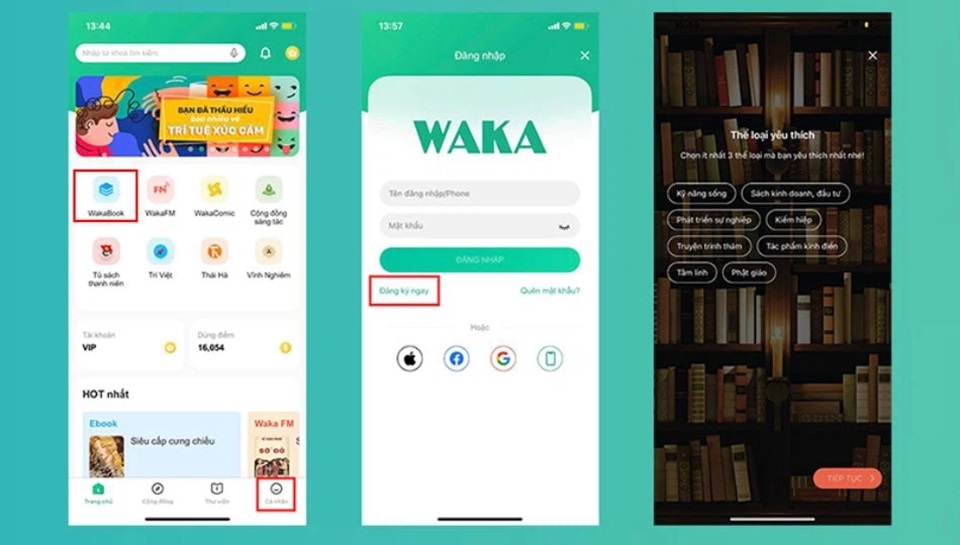 Cách sử dụng ứng dụng Waka 4.0
