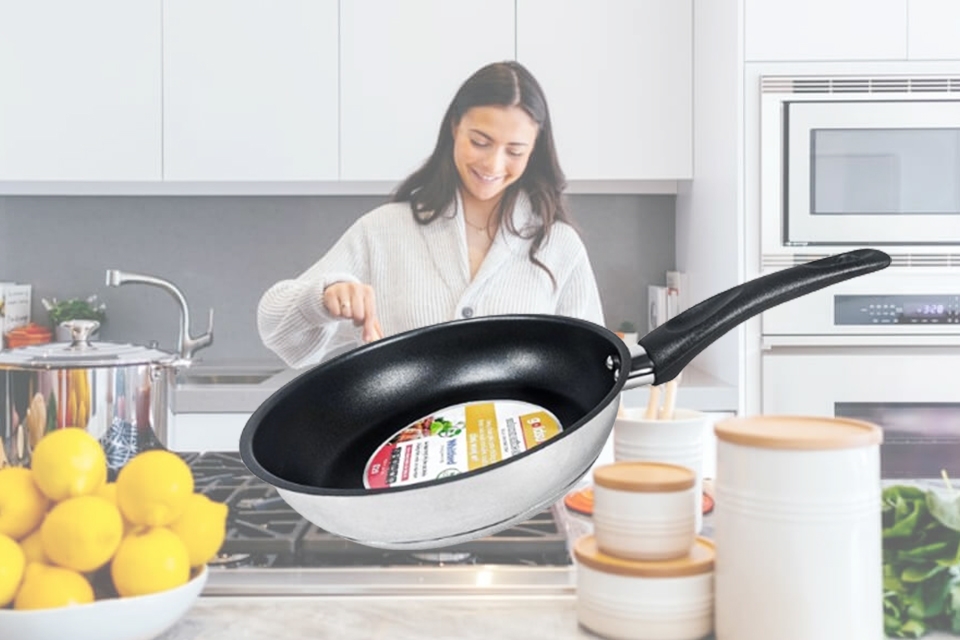 Chảo inox 3 đáy chống dính đáy từ Goldsun GPA1400-24IH 24cm.