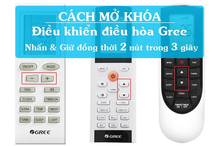 Cách mở khoá điều khiển điều hoà Gree (Hình 3)