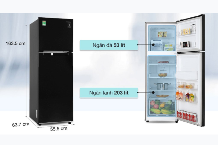 Kích thước tủ lạnh 2 cánh Samsung tiêu chuẩn là bao nhiêu, có phù hợp với nhà bạn không? - hình 1