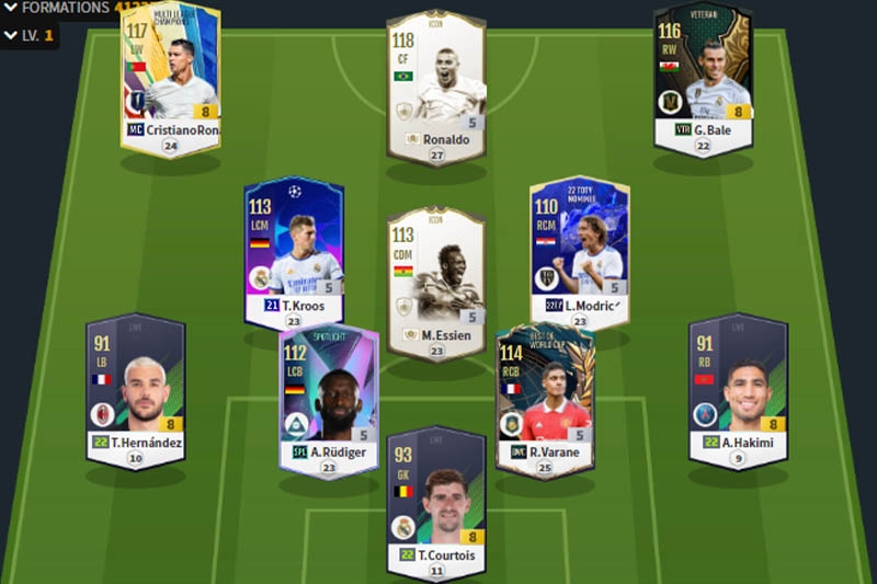 Hướng dẫn build đội hình Real Madrid FO4 cực chuẩn