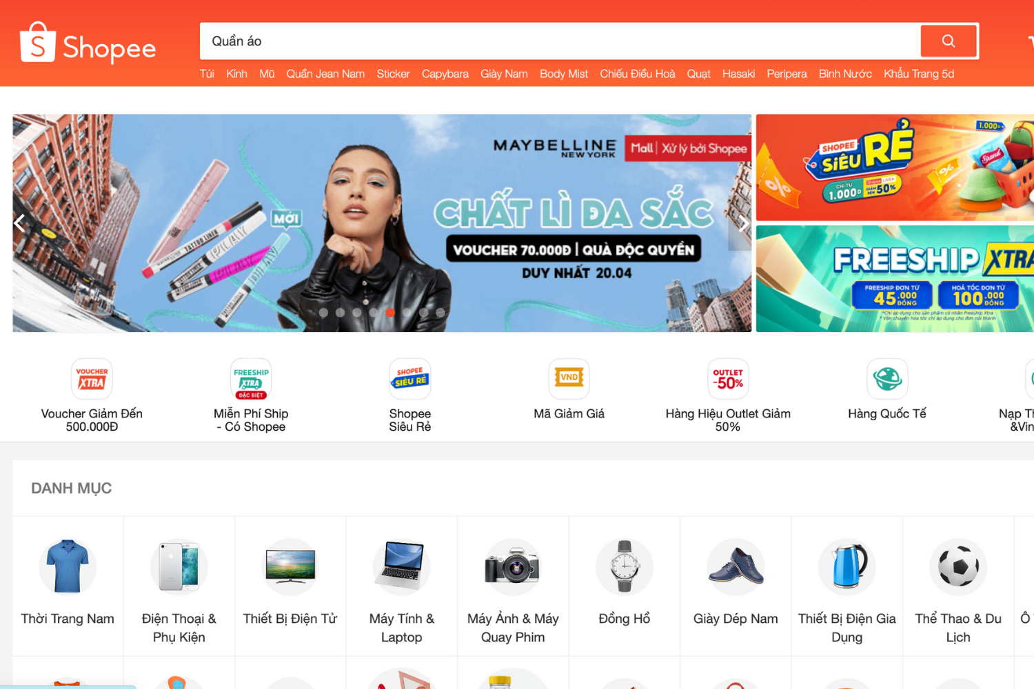 Tìm sản phẩm bán chạy theo tính năng tìm kiếm từ khoá trên Shopee