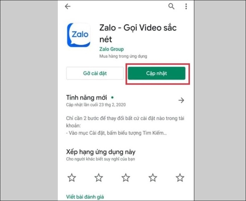 Gọi Zalo không hiển thị trên màn hình Samsung (ảnh 3)