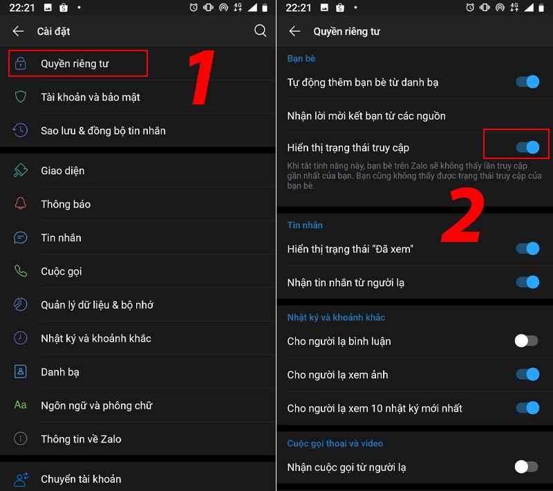 Gọi Zalo không hiển thị trên màn hình Samsung (ảnh 4)