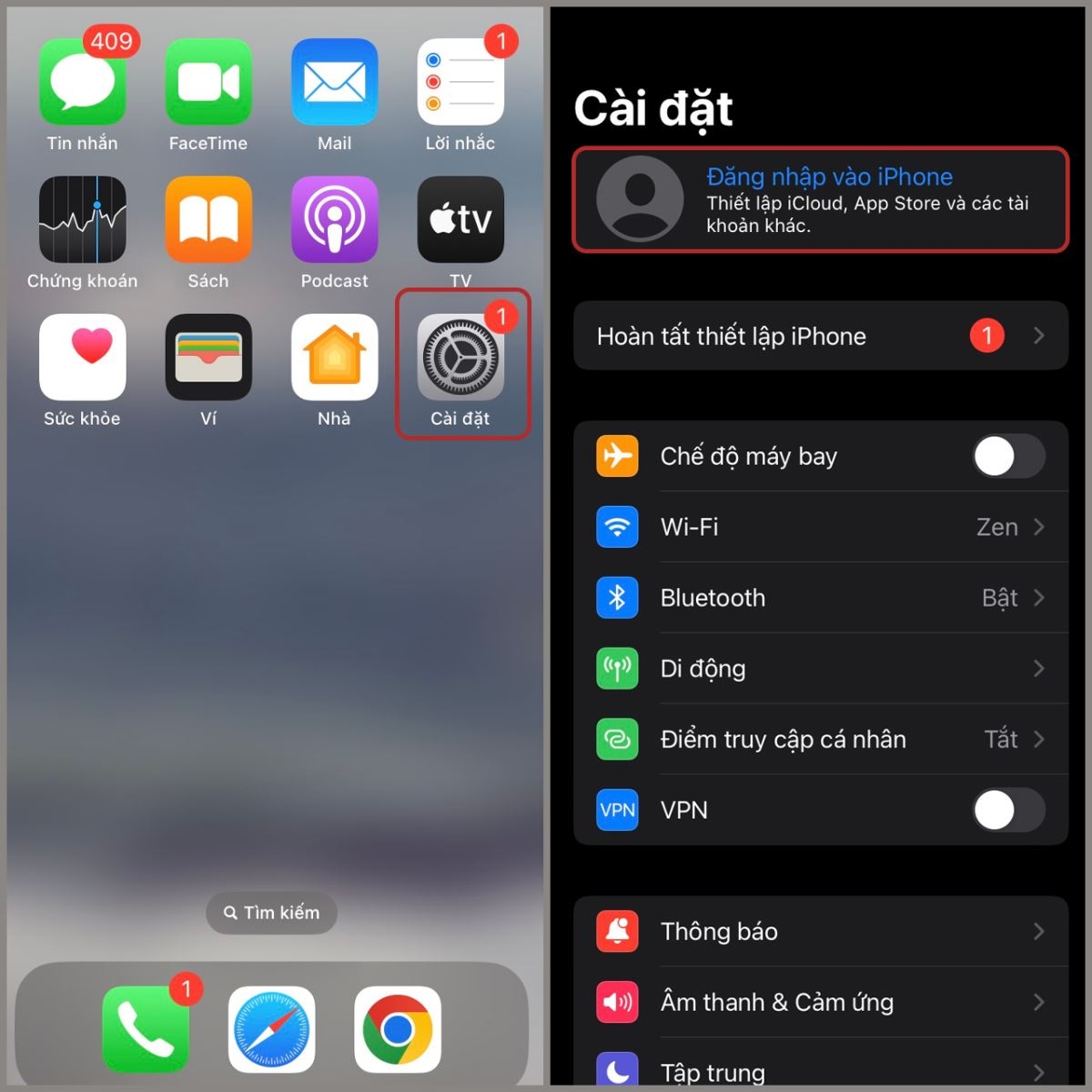 Cách tạo iCloud cho iPhone 6, iPhone 6 Plus để bảo vệ tài liệu, thông tin cá nhân an toàn hơn 3