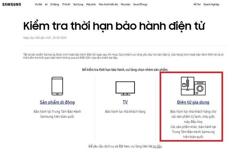 Bảo hành máy sấy Samsung (Hình 4)