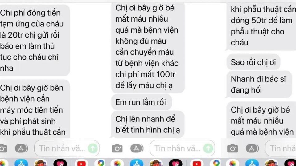 Báo người thân gặp nạn