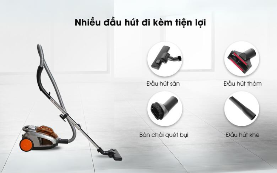 Máy hút bụi nhiều đầu hút - "vũ khí" dọn dẹp đến mọi ngóc ngách