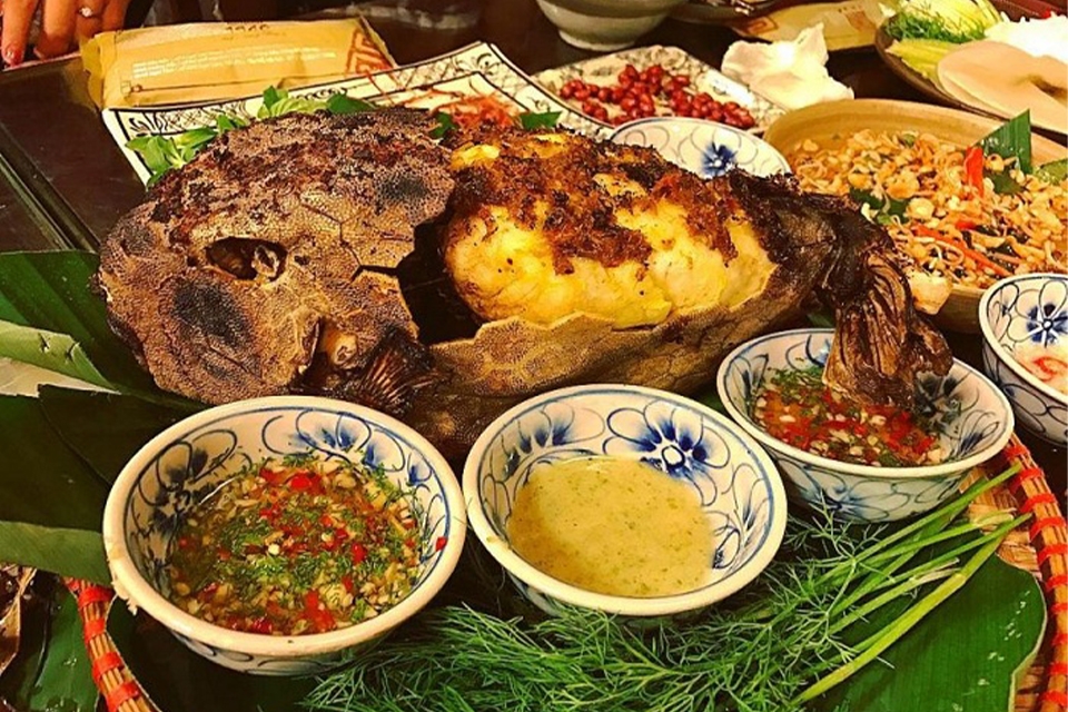 Cá bò hòm nướng