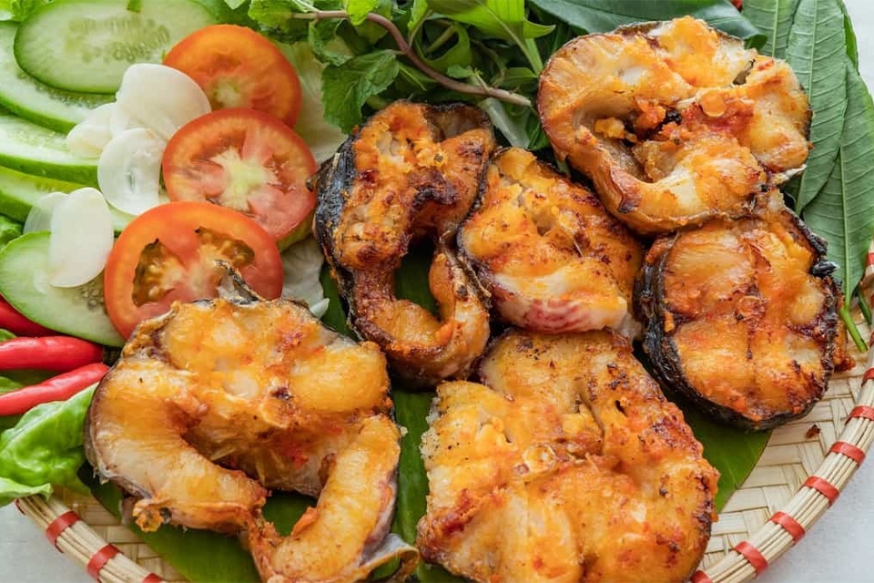 Cá lăng nướng