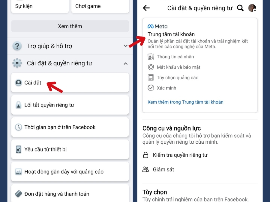 Cách 2: Xóa bớt mục “sở thích” (hình 4)