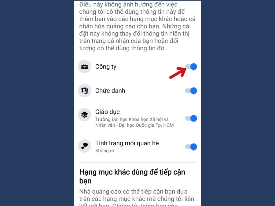 Cách 3: Xóa quyền gợi ý quảng cáo dựa trên thông tin cá nhân (hình 3)