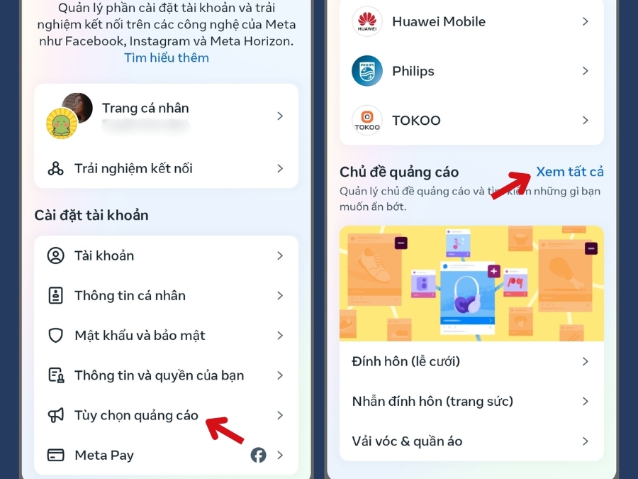 Cách 4: Hạn chế các chủ đề quảng cáo không phù hợp (hình 4)