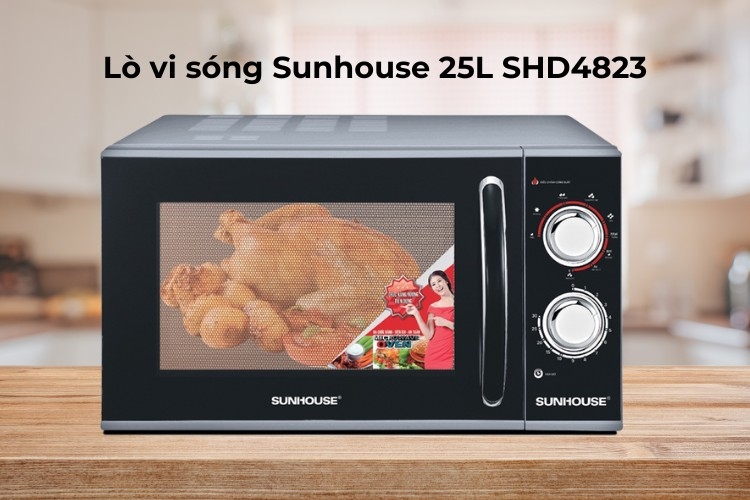 Lò vi sóng Sunhouse 25L SHD4823 dung tích đến 25 lít