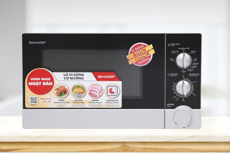 Lò vi sóng có nướng Sharp 23 lít R-G302VN-S đa dạng mức công suất
