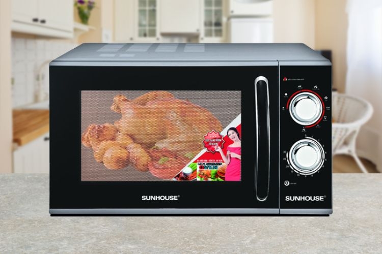 Lò vi sóng Sunhouse 25L SHD4823 có công suất mạnh mẽ lên đến 1400W