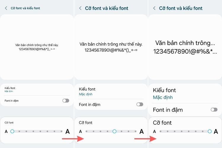 Cách chỉnh cỡ chữ trên Samsung 3
