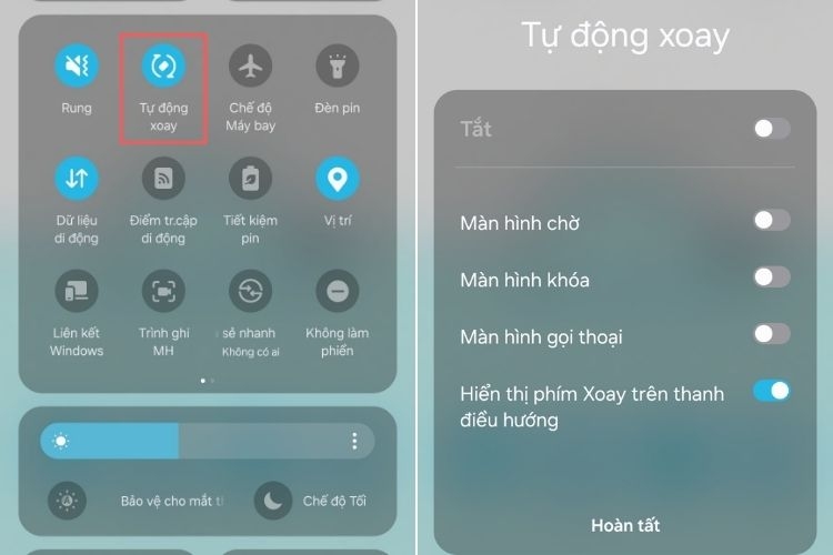 cách xoay màn hình samsung 4