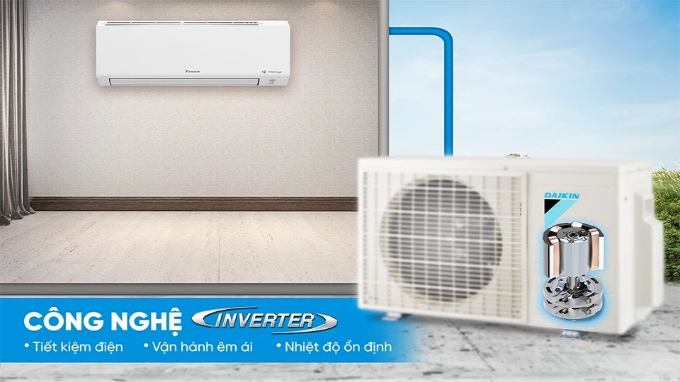 Máy lạnh Daikin Inverter 1.5 HP (12300 BTU) ATKF35YVMV