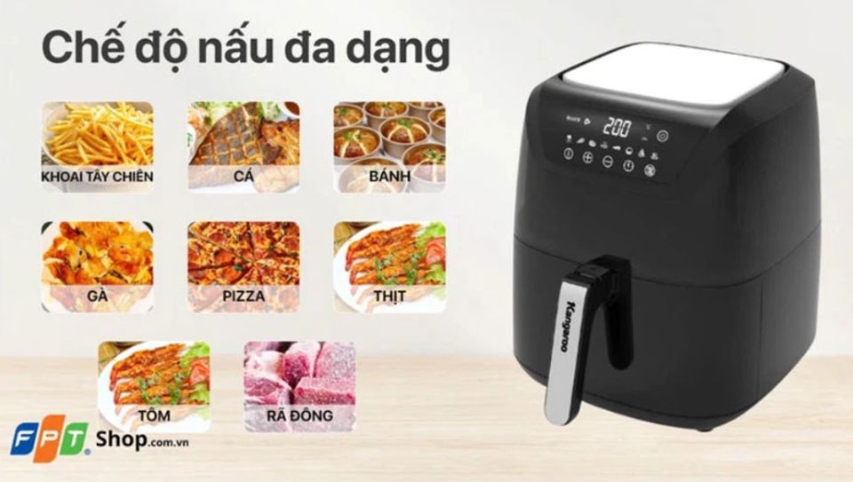 Nồi chiên không dầu điện tử Kangaroo 8 lít KG8AF1A