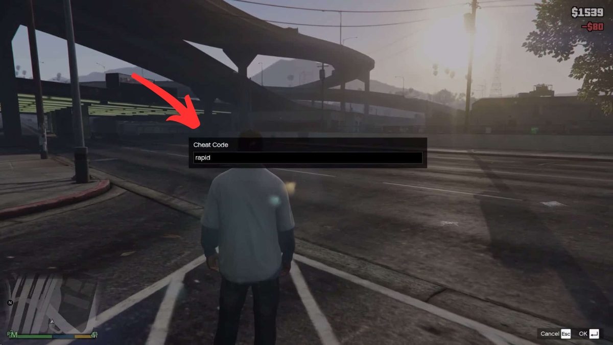 Cách nhập mã cheat&nbsp;GTA 5 trên PC Bước 3