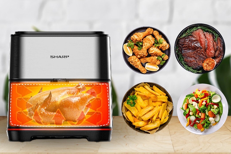 So sánh nồi chiên không dầu Sharp và Kalite (hình 5)