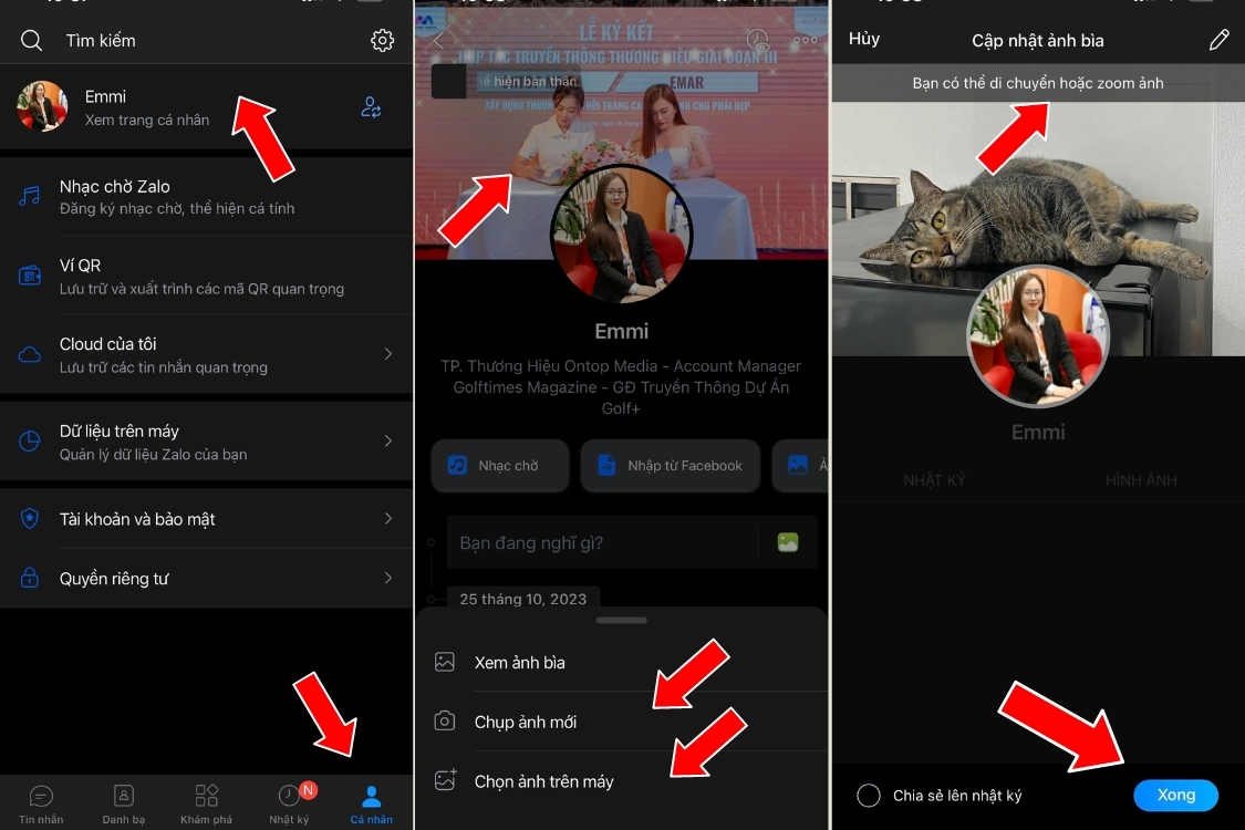 Cách đăng tải ảnh bìa Zalo