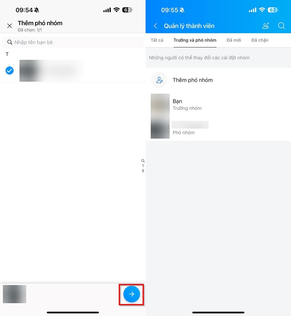 Cách thêm phó nhóm trên Zalo 3