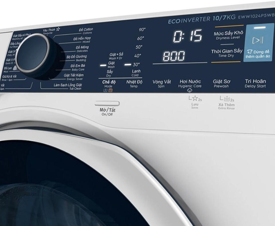 Máy giặt sấy Electrolux 10/7kg Inverter EWW1024P5WB