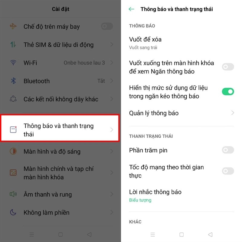 Hiển thị phần trăm pin OPPO (ảnh 2)