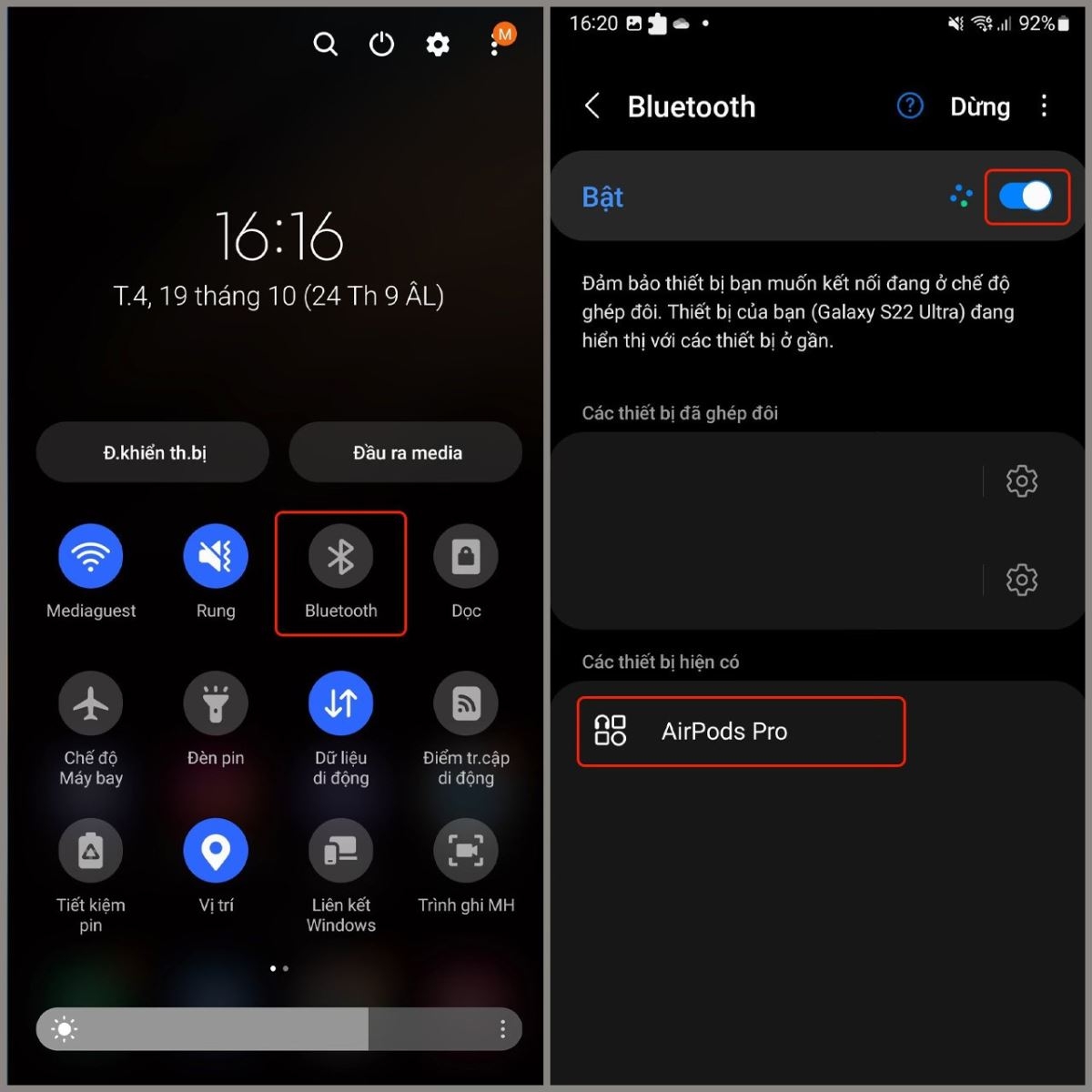 Cách kết nối Airpods với Samsung 3