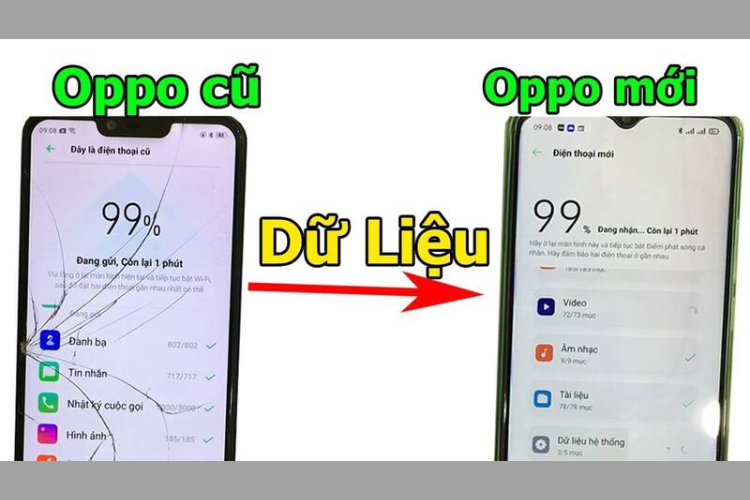 Chuyển dữ liệu Oppo bằng Clone Phone