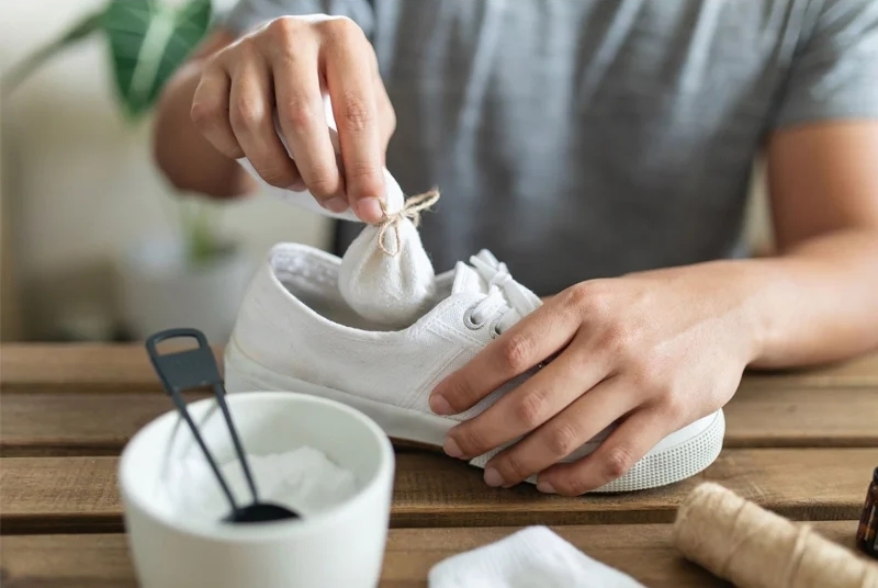 Cách khử mùi hôi giày hình 4