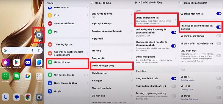 Cách chạm 2 lần mở màn hình OPPO (Hình 7)