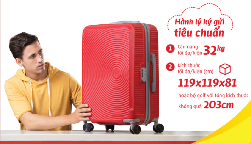Quy định hành lý ký gửi quốc tế hãng hàng không Vietjet Air