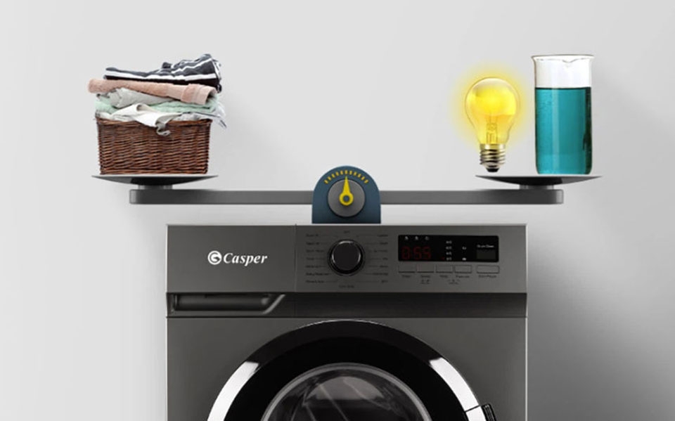 Máy giặt cửa trước Casper Inverter 8.0 Kg WF-8VG1