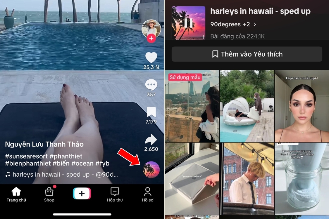 Cách tìm video trên TikTok từ âm thanh