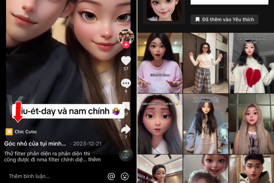 Cách tìm video trên TikTok theo hiệu ứng