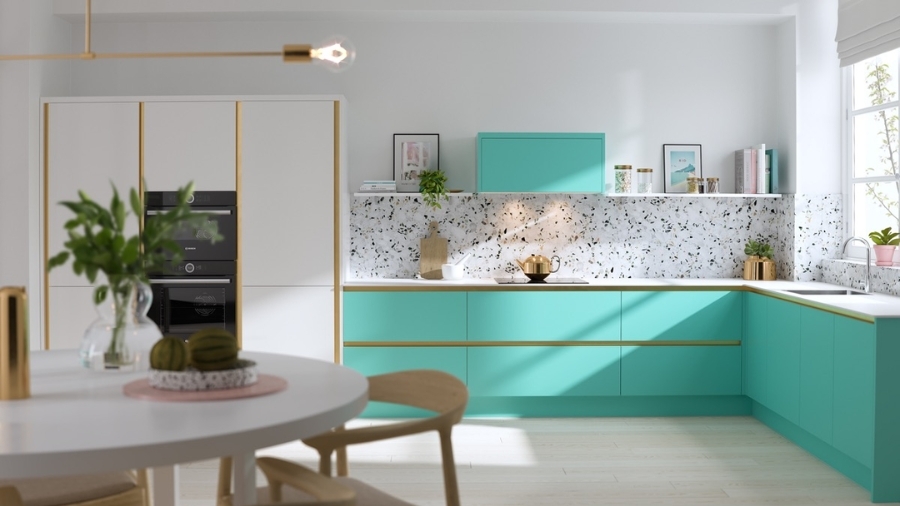 Ý tưởng bố trí bếp và chậu rửa chữ L tiện lợi (hình 4)