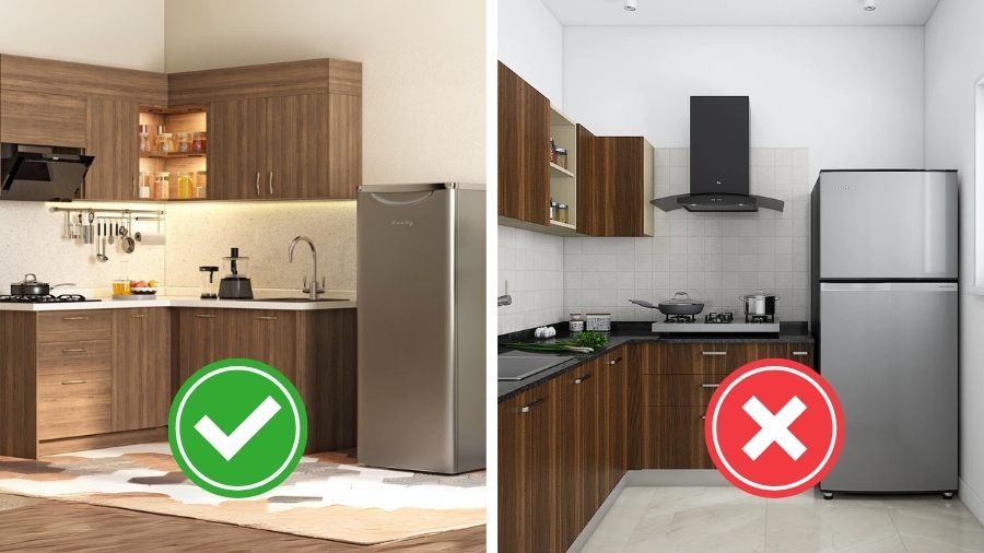Bố trí bếp và chậu rửa chữ L hợp phong thủy (hình 1)