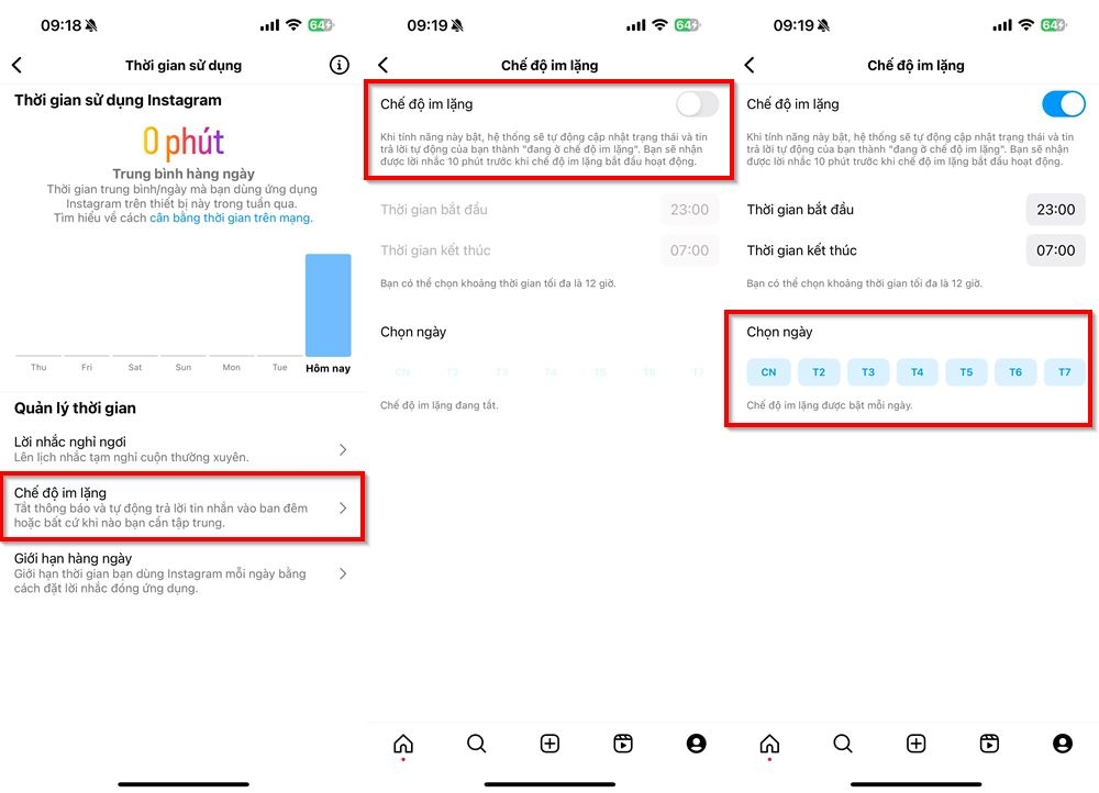Cách bật chế độ yên lặng trên Instagram 3